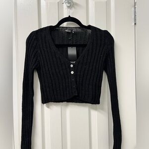 Nastygal cropped button sweater